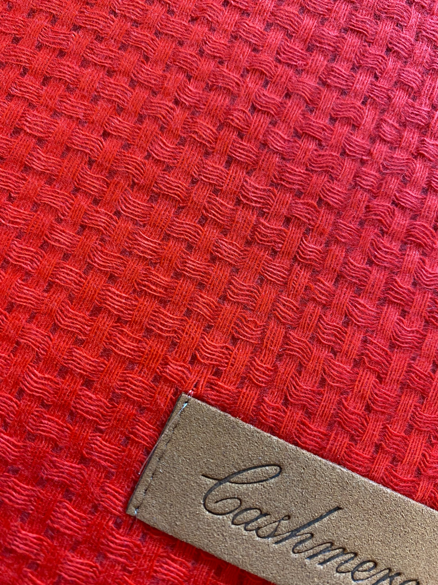 Basket Weave 100% cashmere pashmina