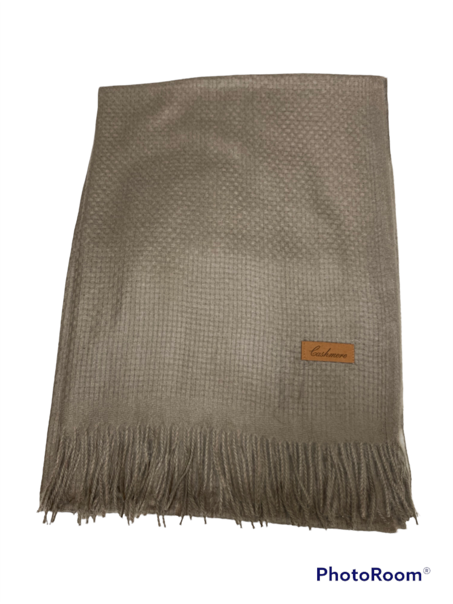 Basket Weave 100% cashmere pashmina