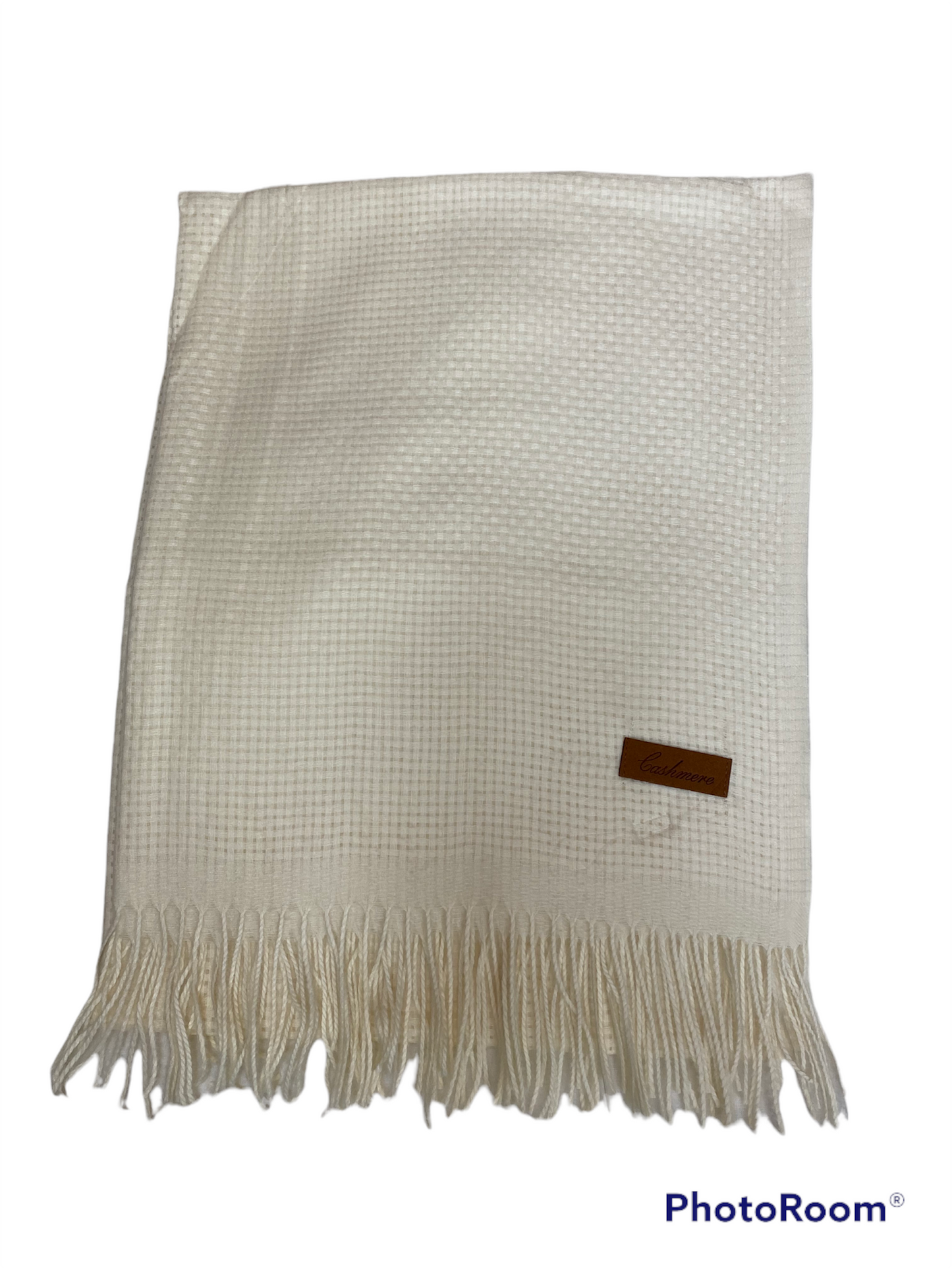 Basket Weave 100% cashmere pashmina