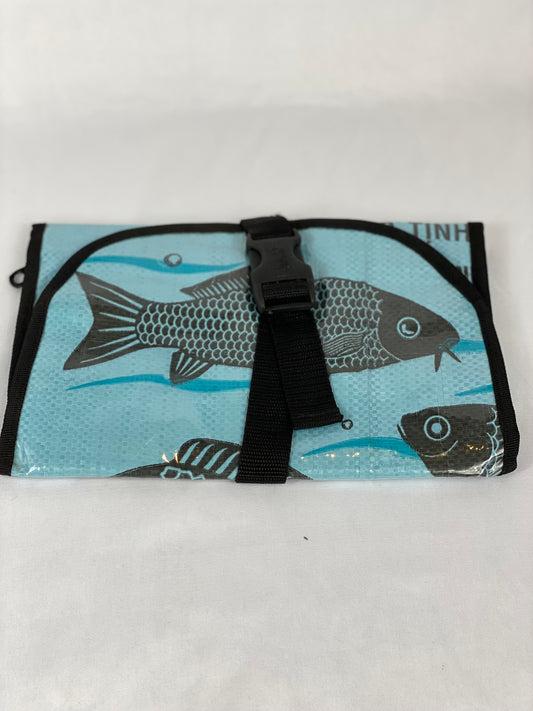 Hanging Toiletry Bag - Blue Fish