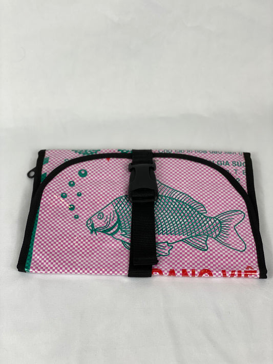 Hanging Toiletry Bag - Pink Fish