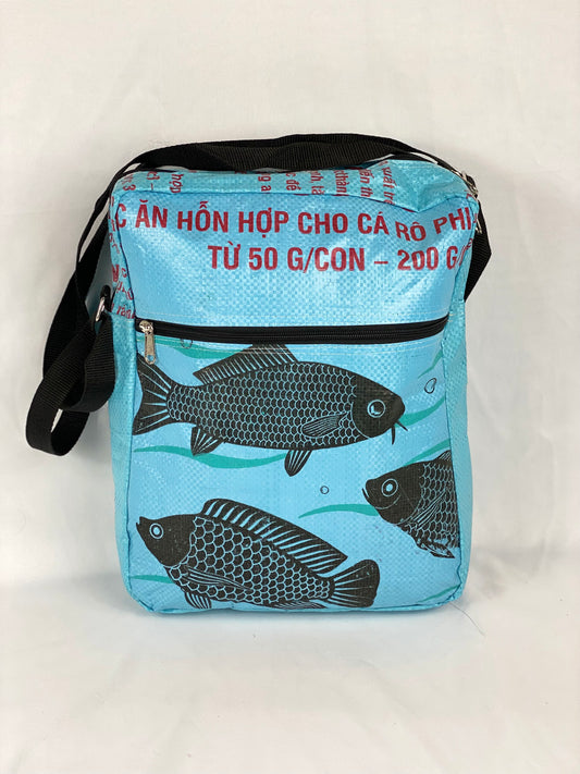 Padded Laptop Bag - Blue Fish