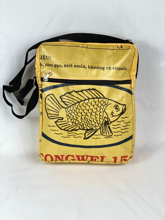 Padded Laptop Bag - Yellow Fish