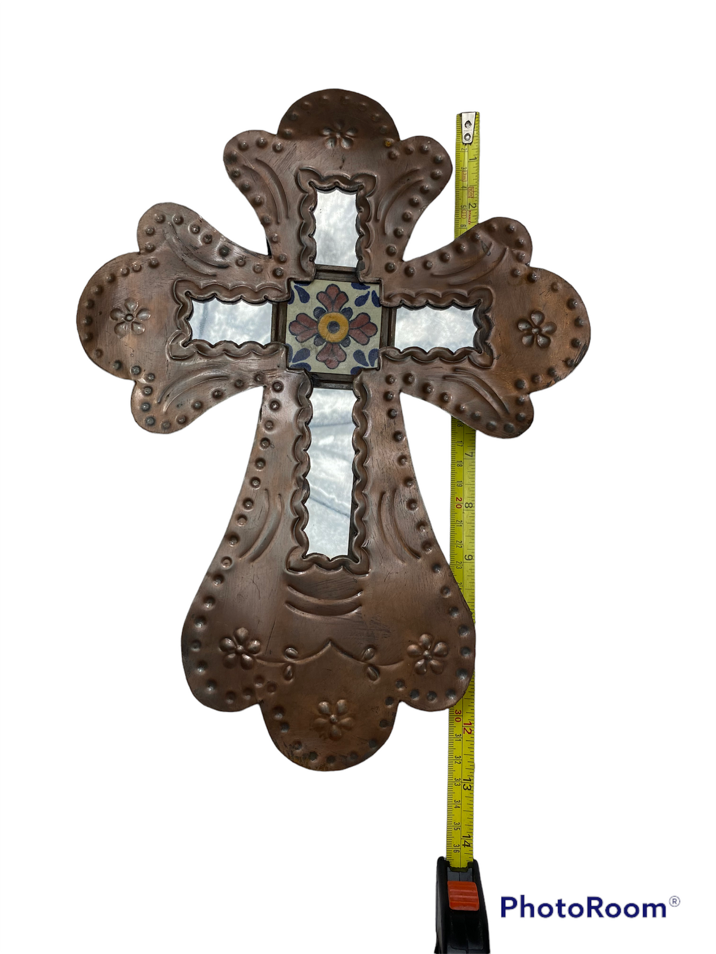 Rustic Mexican Tin Cross