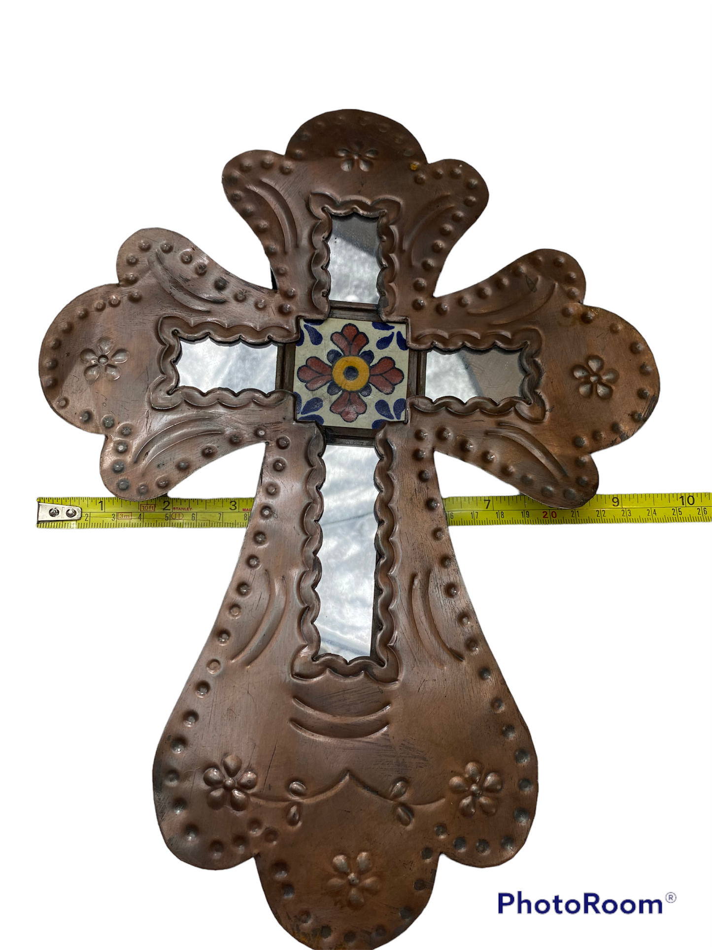 Rustic Mexican Tin Cross